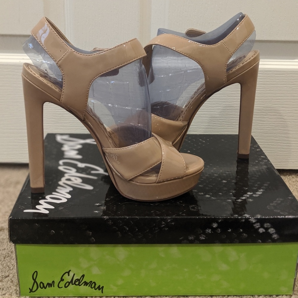 Sam Edelman Willa Nude Patent Sandals